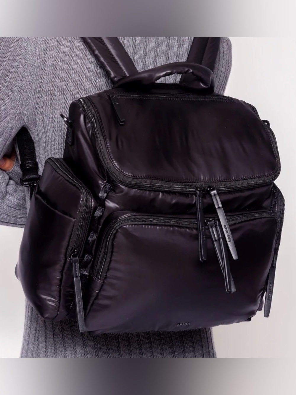 Caraa Black Baby Bag Diaper Backpack